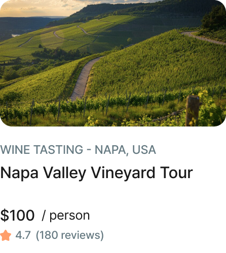 Napa Valley Vineyard Tour in Napa, USA