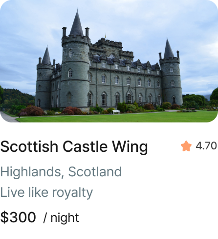 Scottish Castle Wing in the Highlands